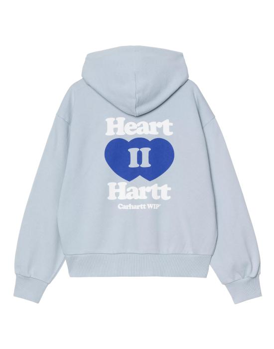 25FW 칼하트 / 여성 WIP 하트2하트 후드 집업 I035242 0N1 Skyblue BPG - CARHARTT WIP