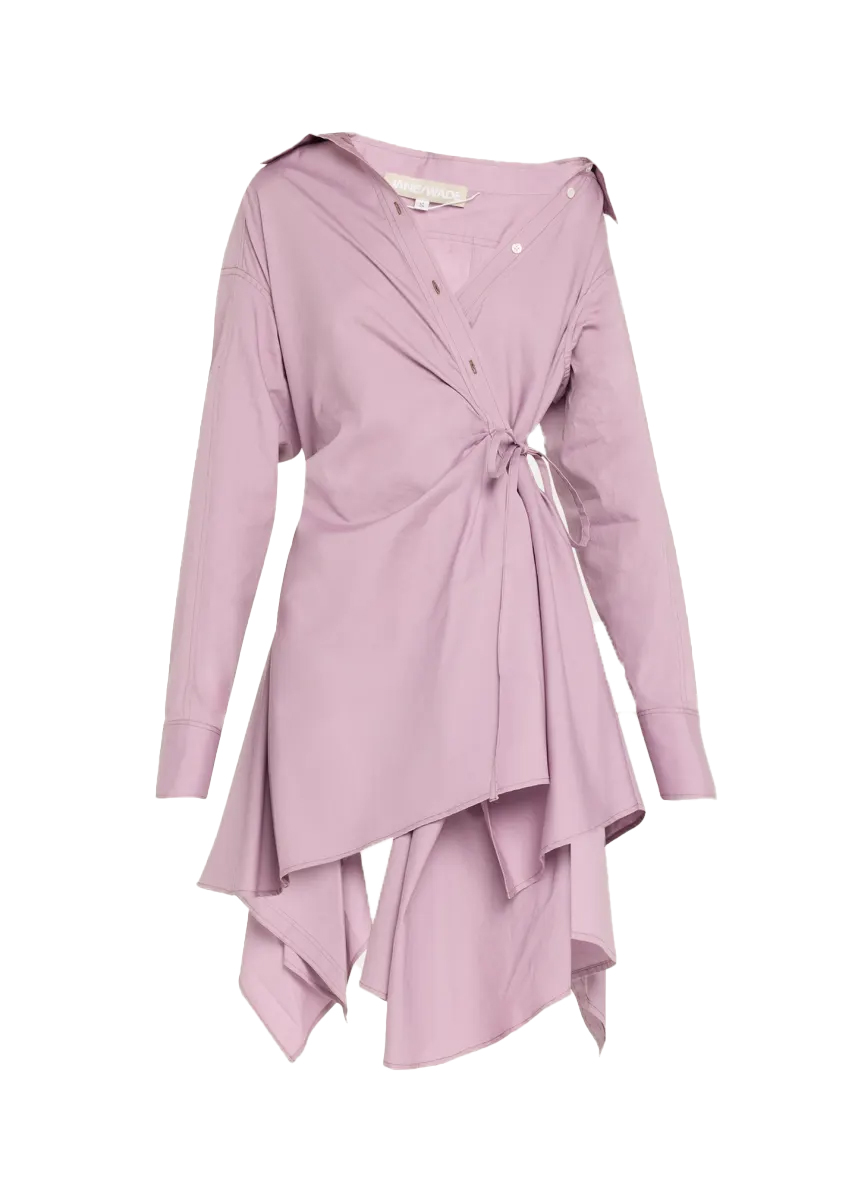  Jane Wade / 여성 롱 슬리브 랩 셔츠 드레스 BPG