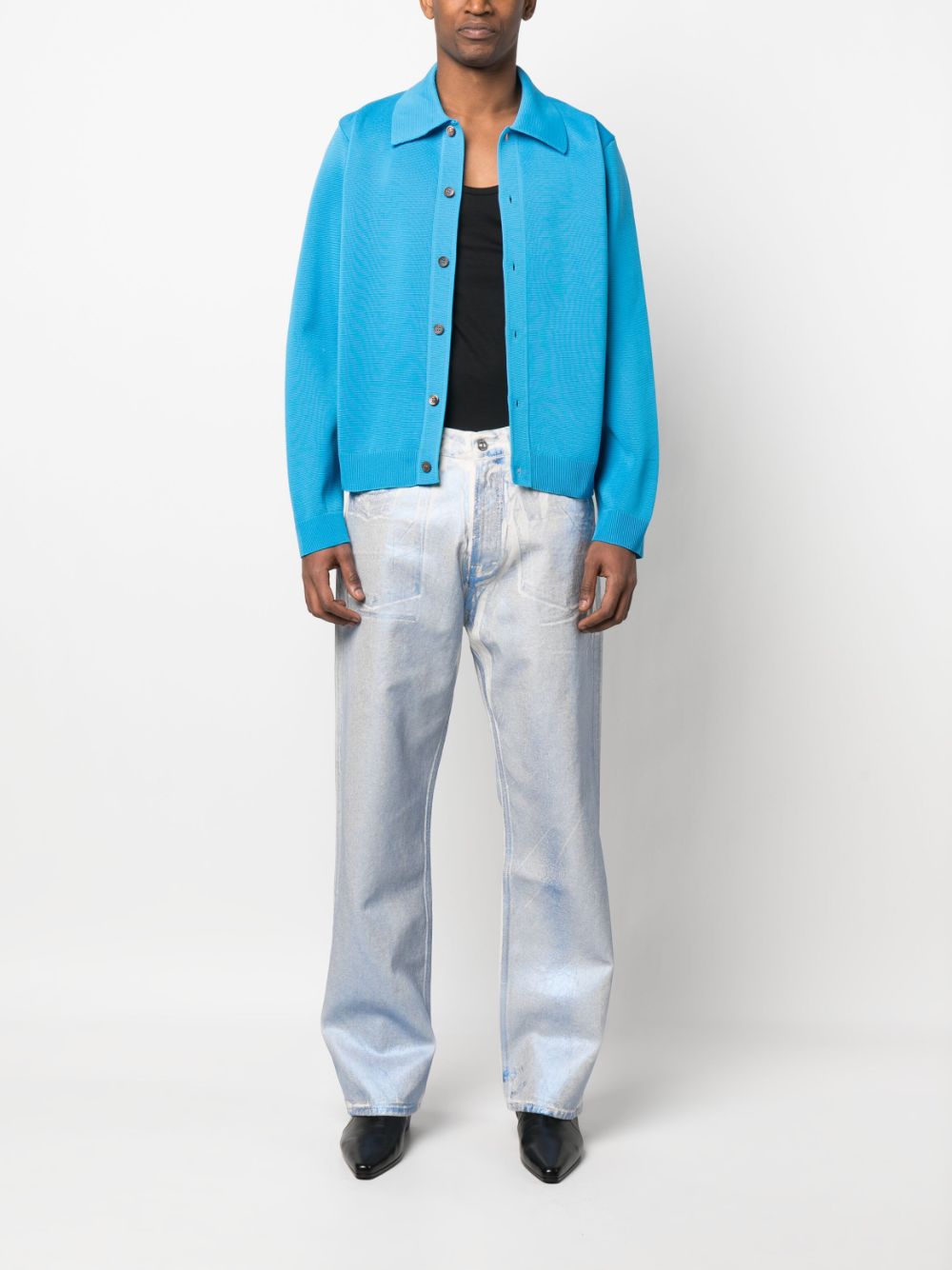 아워레가시 / 남성 써드컷 포일 데님 팬츠 M2235TBF BLUE FOIL DENIM STK - OUR LEGACY