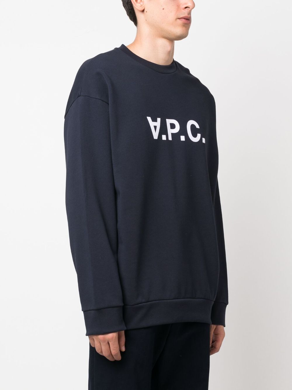  아페쎄 / 남성 엘리엇 VPC 로고 스웨트셔츠 네이비 COFDX H27836 IAK STK - A.P.C.
