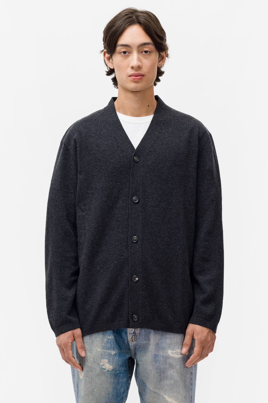  아워레가시 / 남성 울 니트 스웨터 앤트러싸이트 멜란지 M4223KCD STK - OUR LEGACY