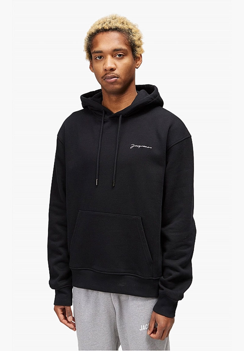  자크뮈스 / 공용 로고 자수 후디 블랙 226JS310 2120 990 STK - JACQUEMUS