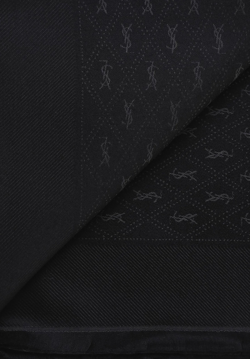 생로랑 / 여성 모노그램 스카프 블랙 689147 3YI74 1061 STK - SAINT LAURENT