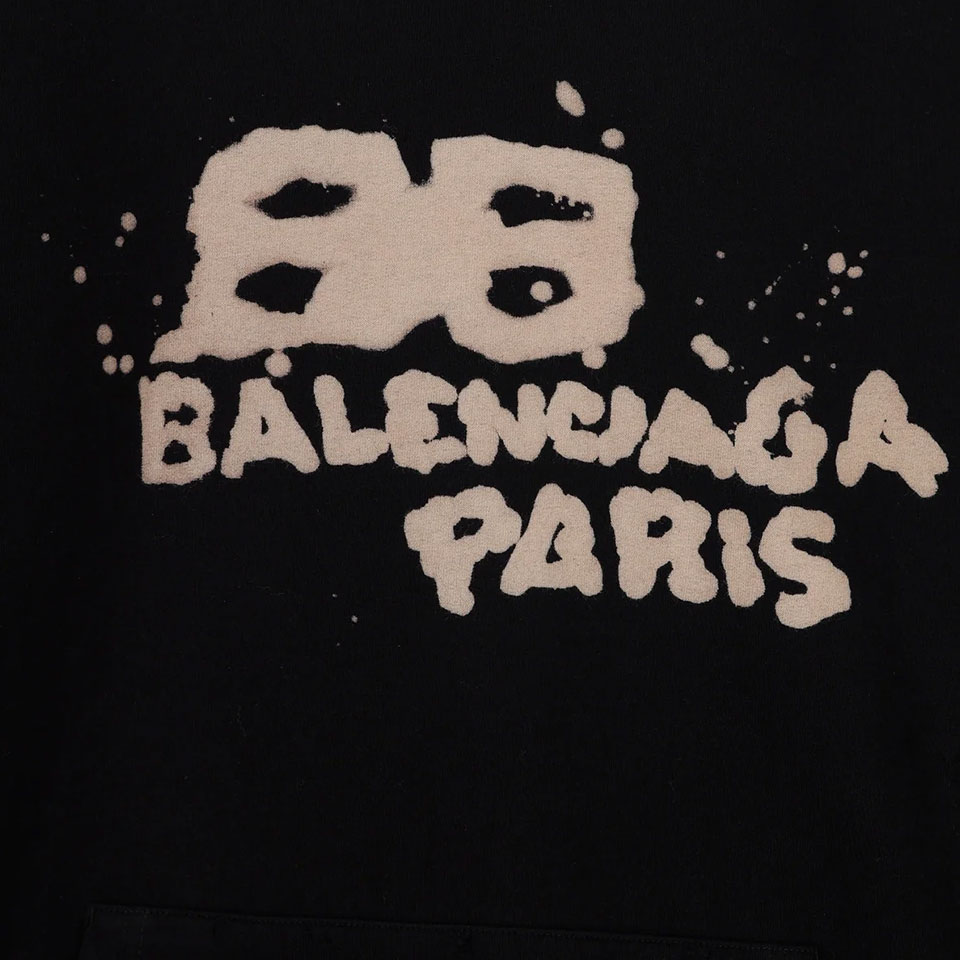 발렌시아가 / 남성 그래피티 로고 후디 블랙 620973 TNVQ1 1059 STK - BALENCIAGA