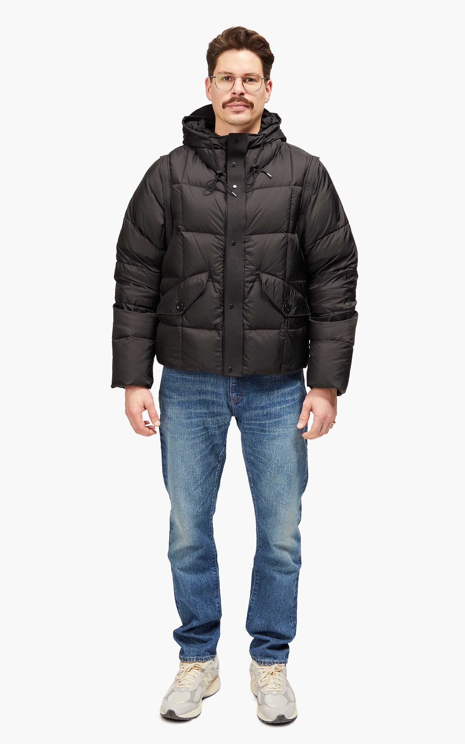  텐씨 / 남성 허리케인 디테쳐블 다운 재킷 블랙 23CTCUC03039 006048 999 STK - TEN C