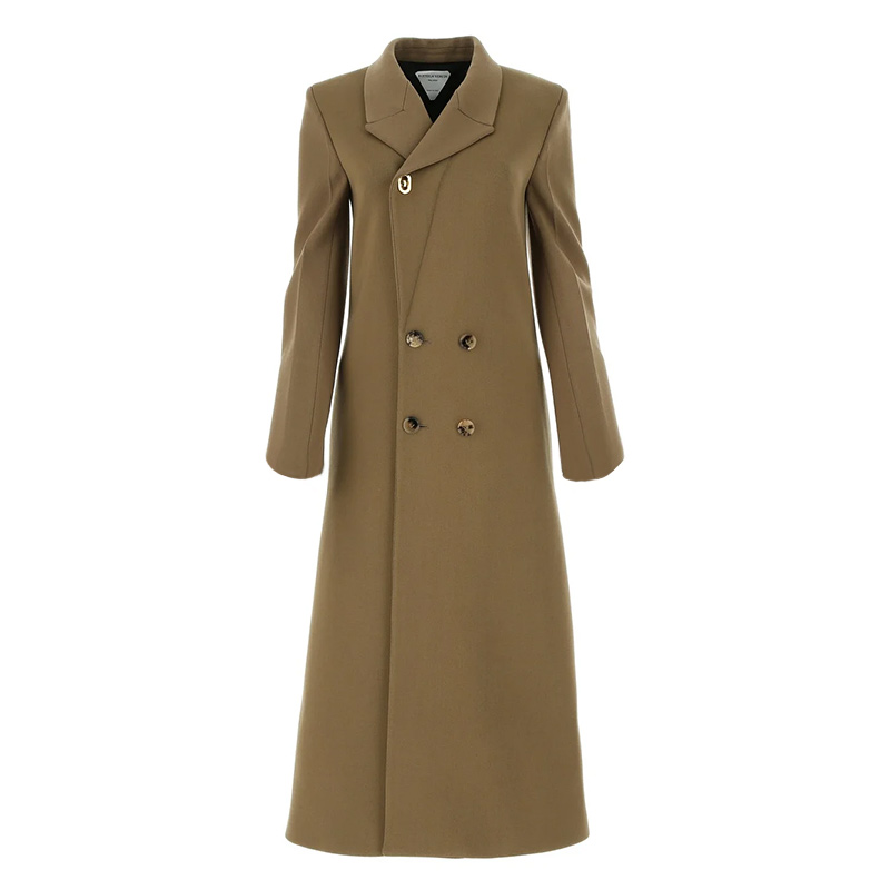  보테가베네타/ 여성 골드버튼 엣지 플레어 코트 640690V00W09768 BPG