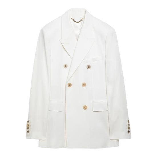  골든구스 / 여성 더블 브레스티드 블레이저 GWP00829P001382 White BPG