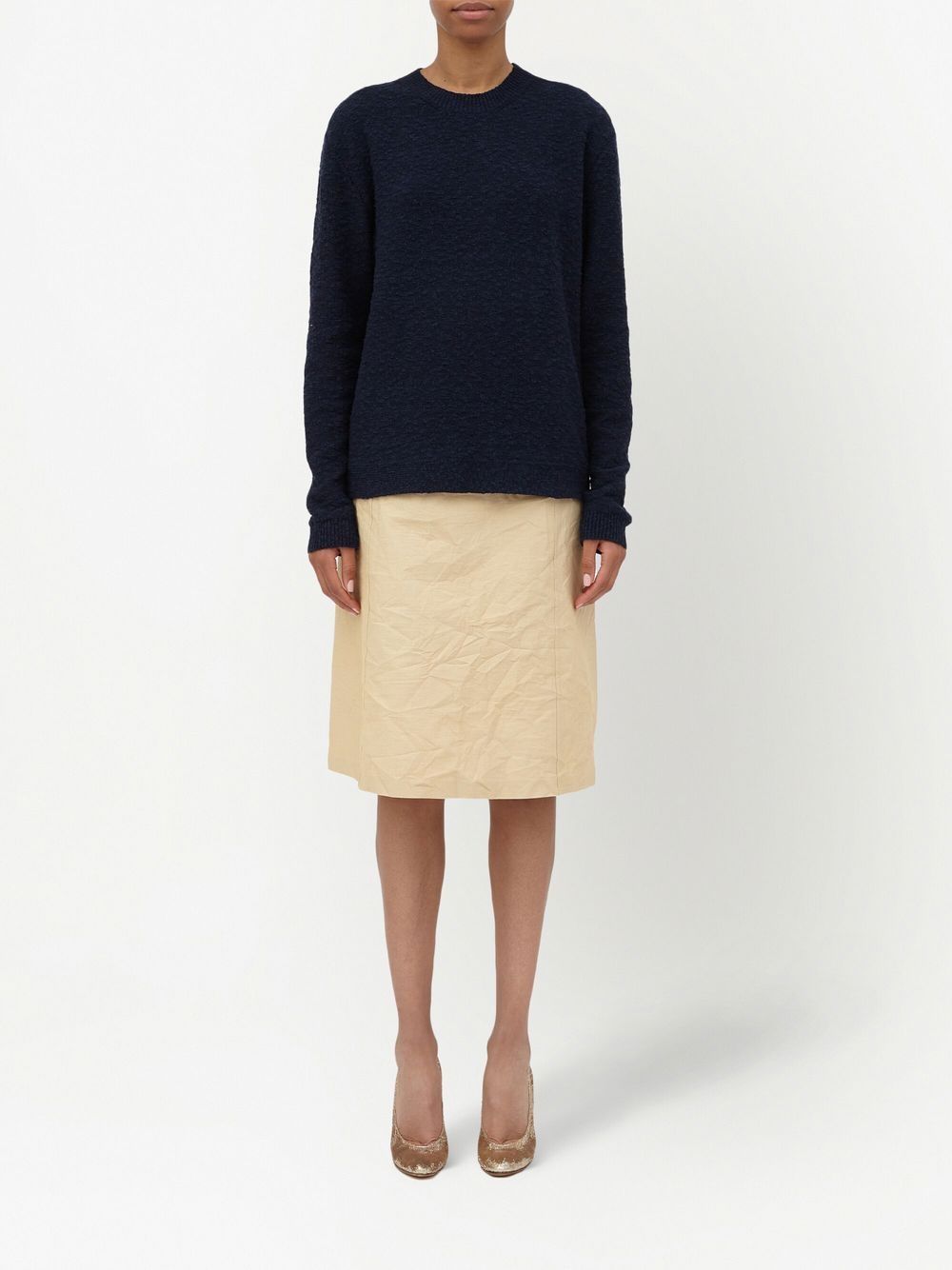 메종마르지엘라 / 여성 4선 스티치 스웨터 네이비 S51HL0005 S18197 511 STK - MAISON MARGIELA