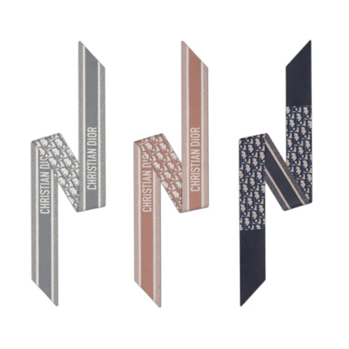 25SS [선물포장]디올 오블리크 패턴 미차 스카프 3종 그레이, 핑크, 네이비 MRK