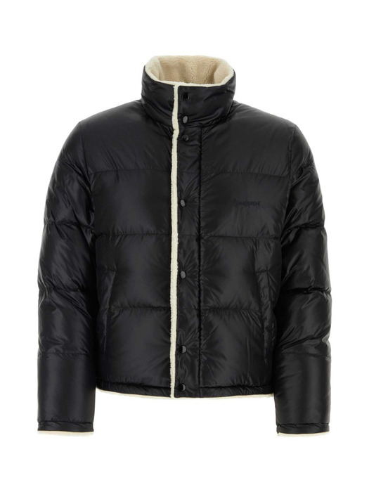 24FW 생로랑 / 남성 시어링 디테일 나일론 푸퍼 다운 자켓  745644Y9G12 1001 Black BPG