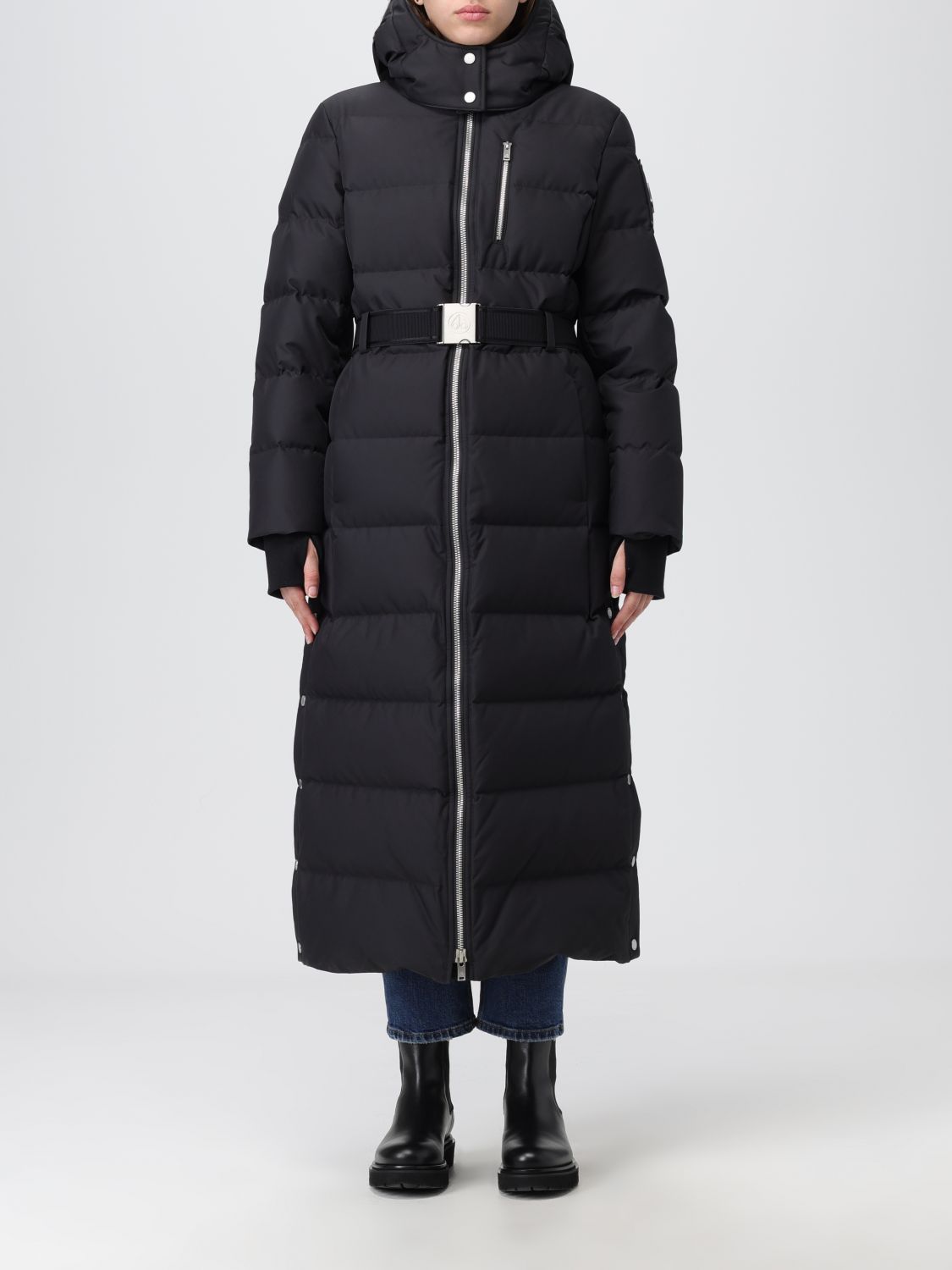 무스너클 / 여성 클라우드 벨티드 롱코트 블랙 M33LP230 292 STK - MOOSE KNUCKLES