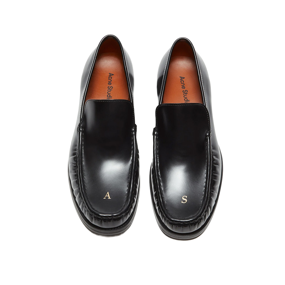 26FW 아크네 스튜디오 / 카프 레더 로퍼 BD0325 900 black STK - ACNE STUDIOS