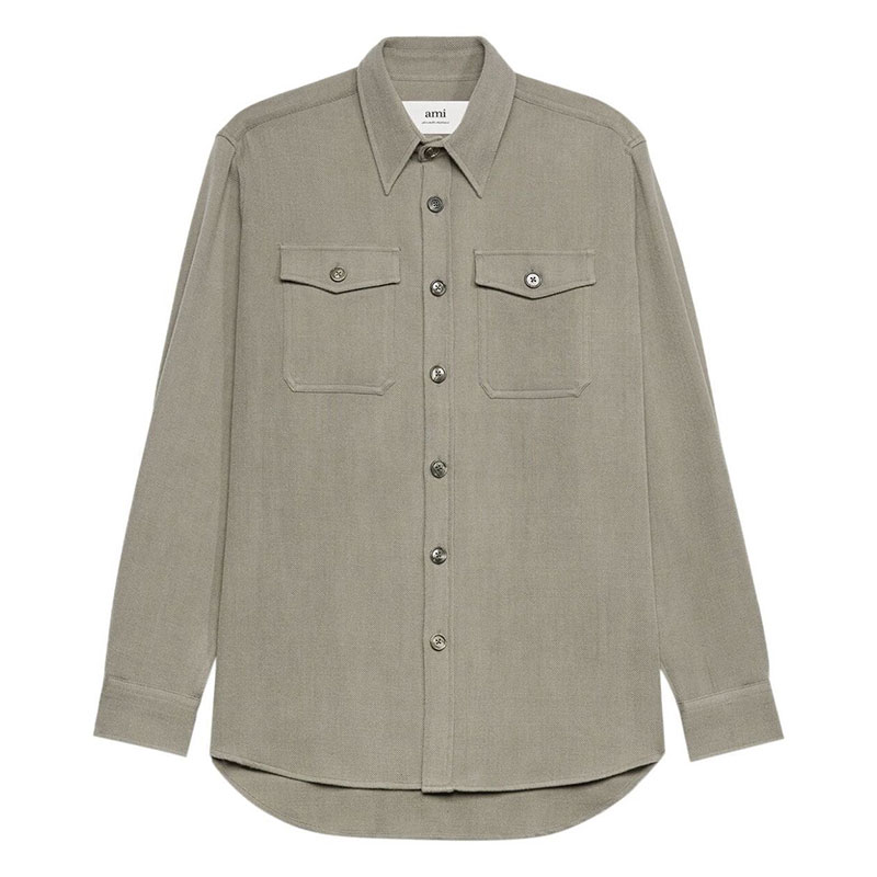 아미 / 남성 체스트 포켓 오버긴팔 셔츠 토프 UJK224 WV0030 281 STK