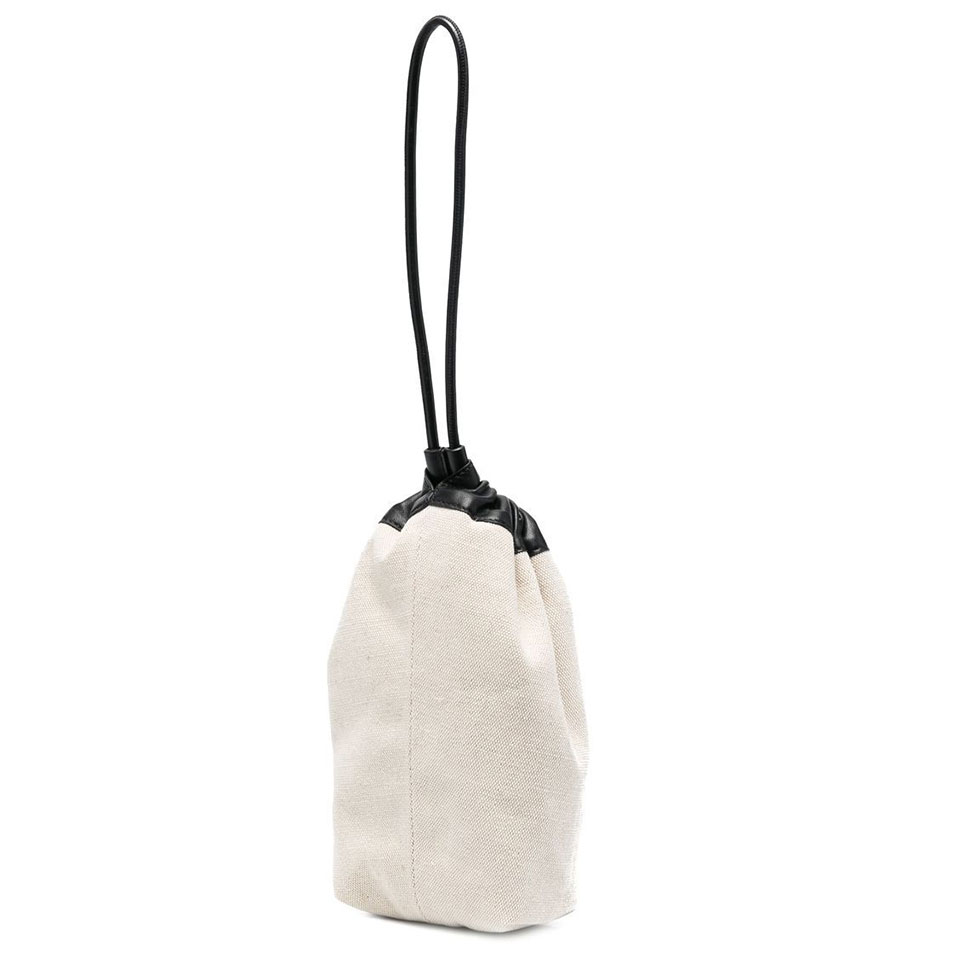 질 샌더 / 캔버스 드로스트링 덤플링 파우치 화이트 J07VL0001 P4919 102 STK - JIL SANDER