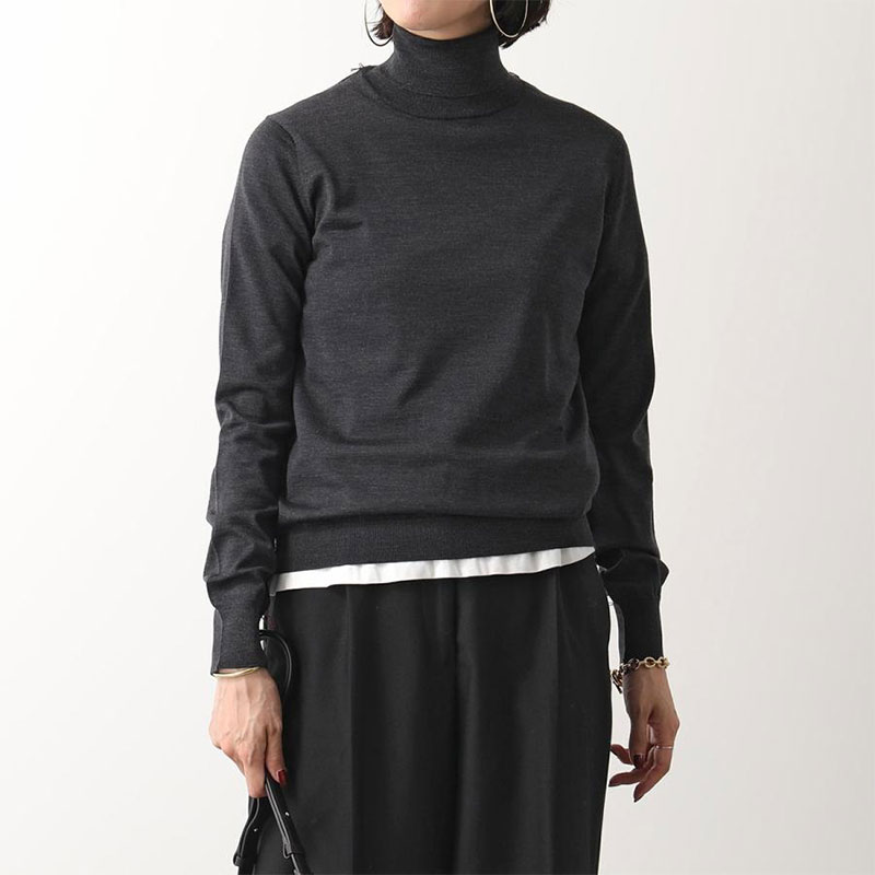 메종마르지엘라 / 여성 4선 스티치 하이넥 니트 그레이 SI0HA0006 S17814 860F STK - MAISON MARGIELA