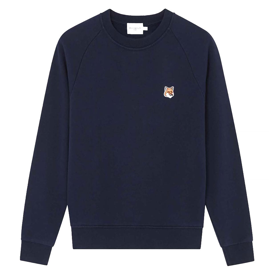 메종키츠네 / 여성 폭스헤드 패치 어드저스티드 맨투맨 네이비 AW00303KM0001 P480 STK