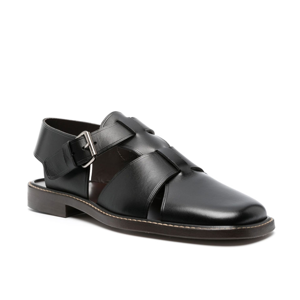  르메르 / 남성 피셔맨 컷아웃 샌들 블랙 FO0026 LL196 BK999 STK - LEMAIRE