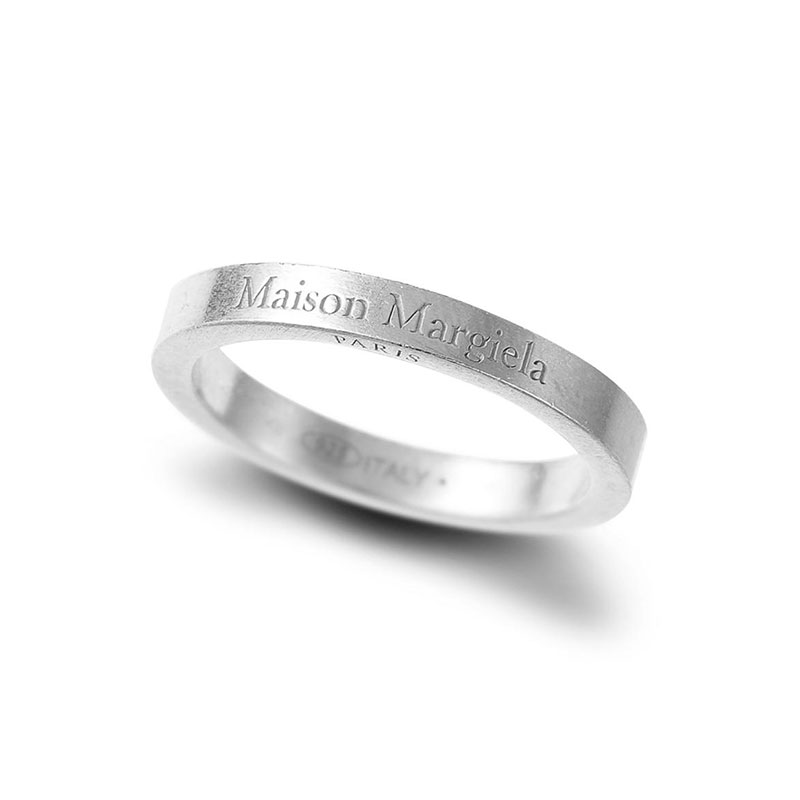 메종 마르지엘라 / 공용 인그레이빙 로고 밴드링 실버 SM1UQ0080 SV0158 951 STK
