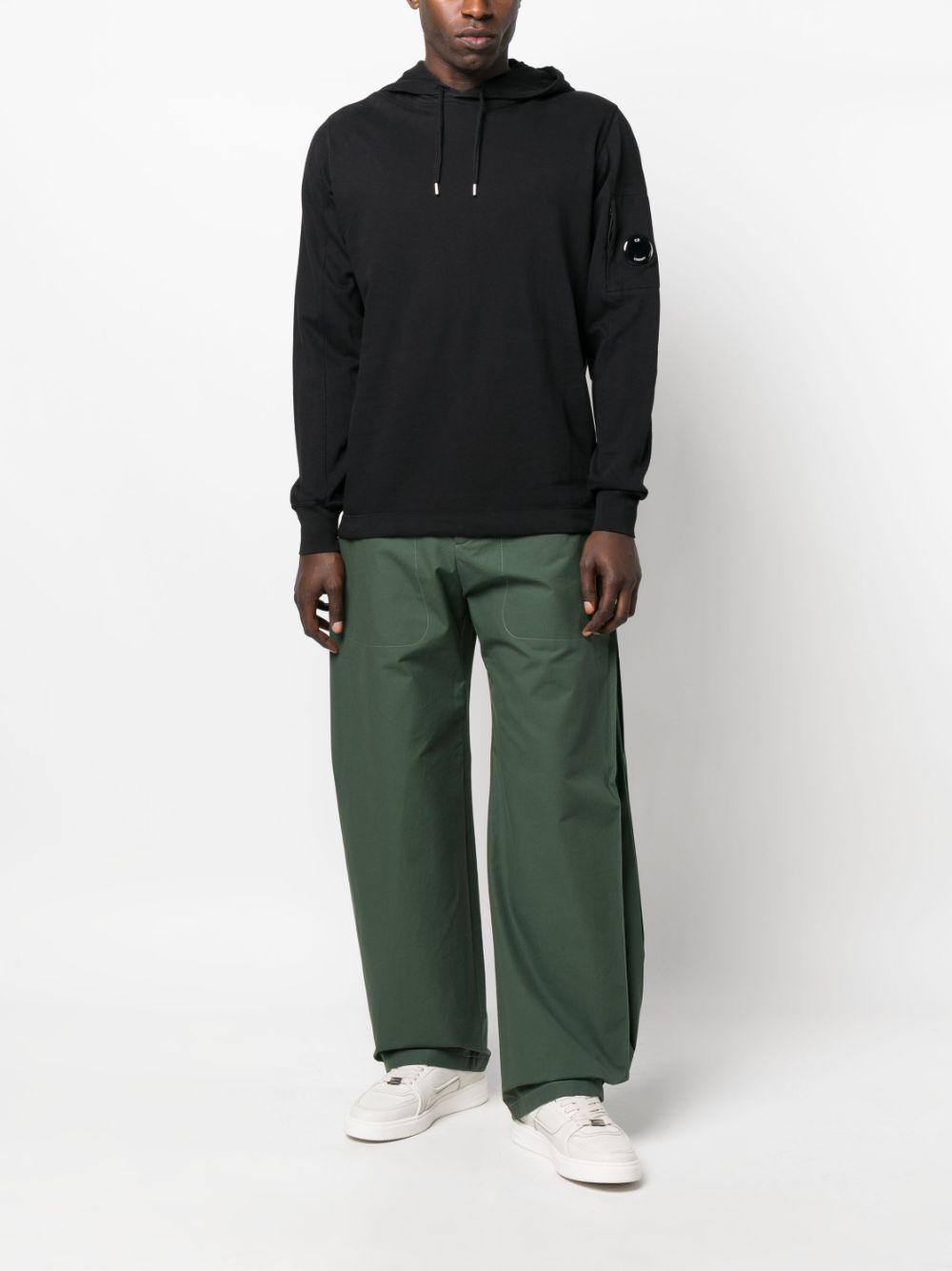 CP컴퍼니 / 남성 렌즈 와펜 플리스 후디 블랙 15CMSS033A 002246G 999 STK - C.P. COMPANY