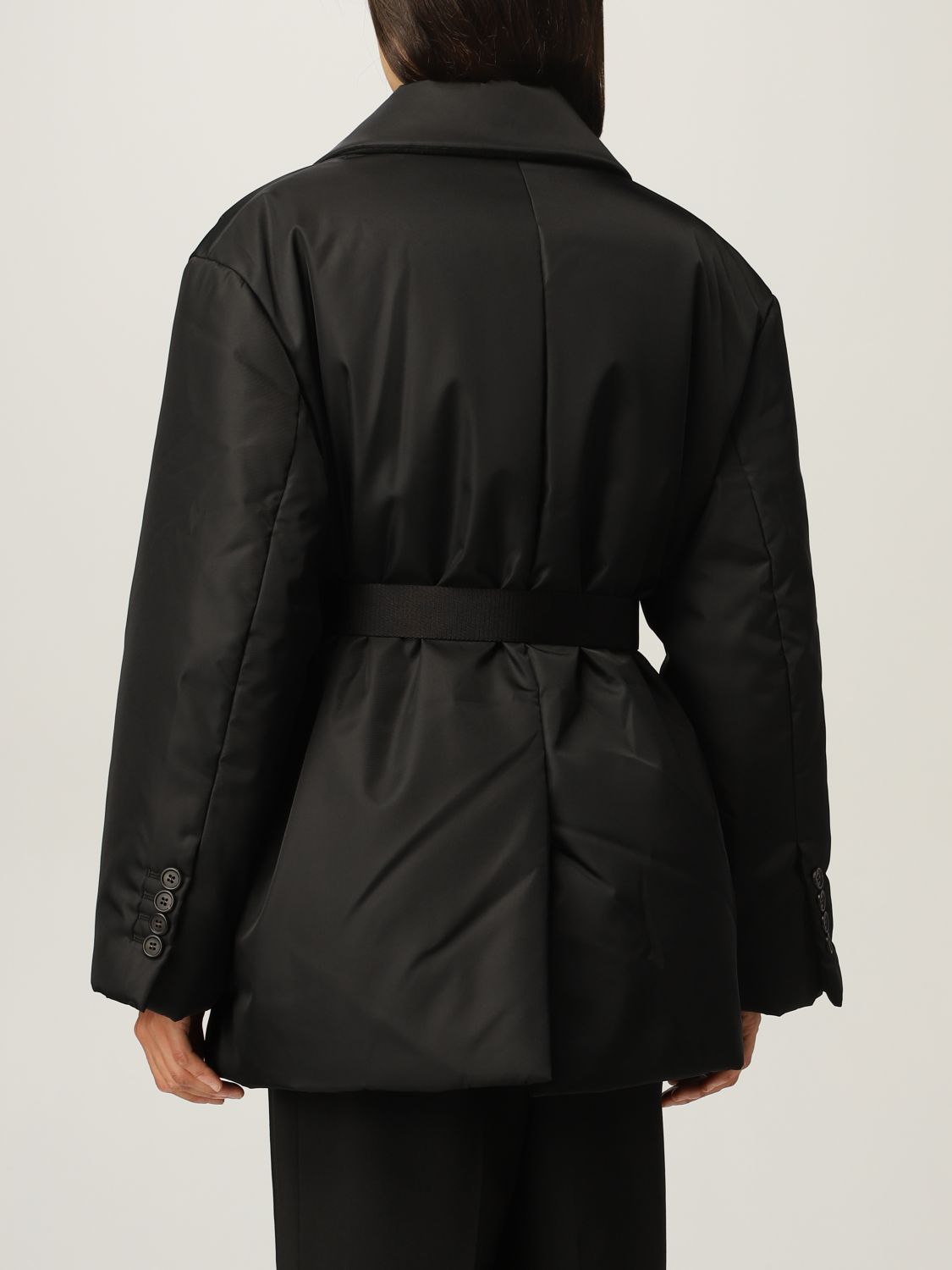 프라다 / 여성 삼각 로고 리나일론 패딩 자켓 블랙 29D862 1WQ8 F0002 STK - PRADA