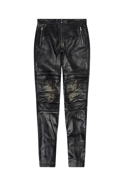 디젤 / 남성 마든 빈티지 레더 트레이닝/조거 팬츠 A06247 0CFAK 9XX Black BPG