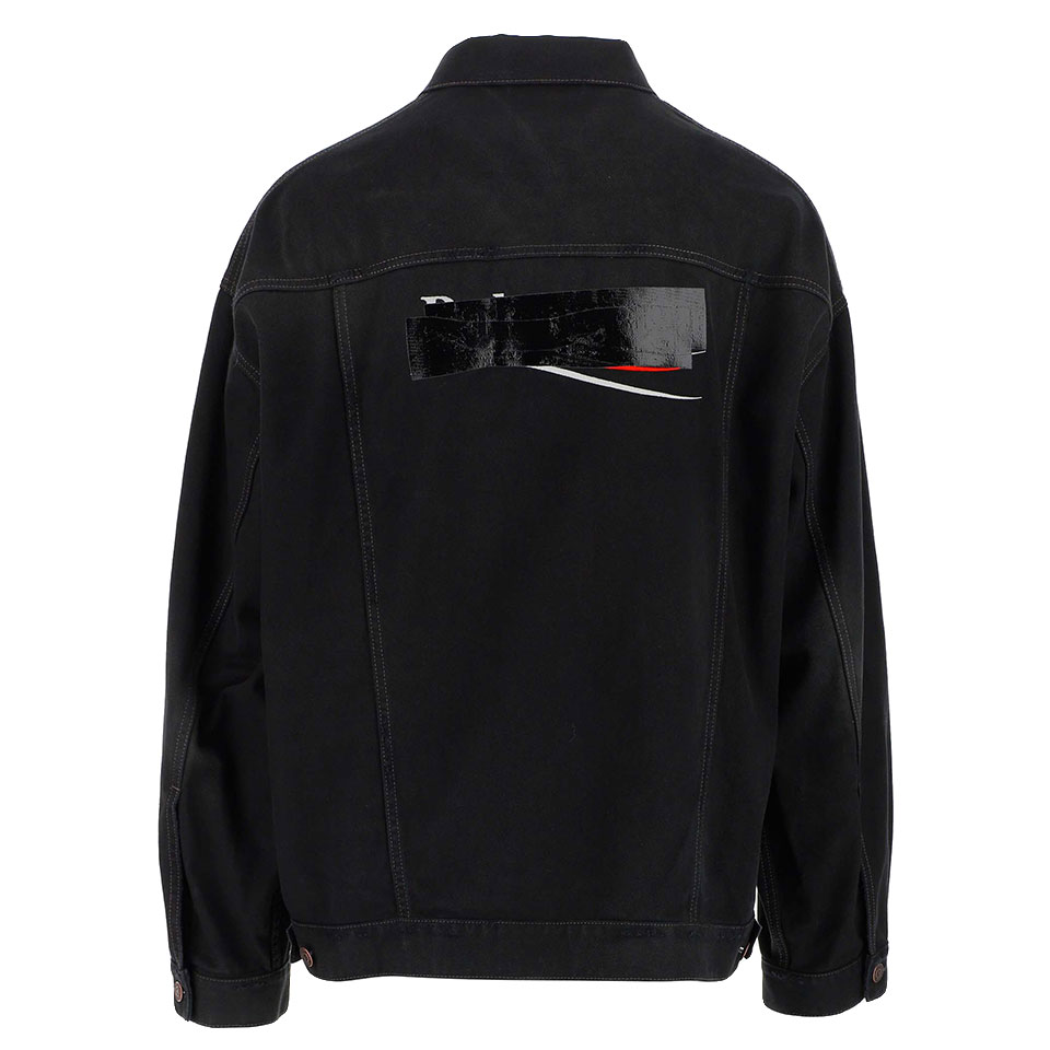 발렌시아가 / 남성 오버사이즈 데님 재킷 블랙 724651 TNW54 1129 STK - BALENCIAGA