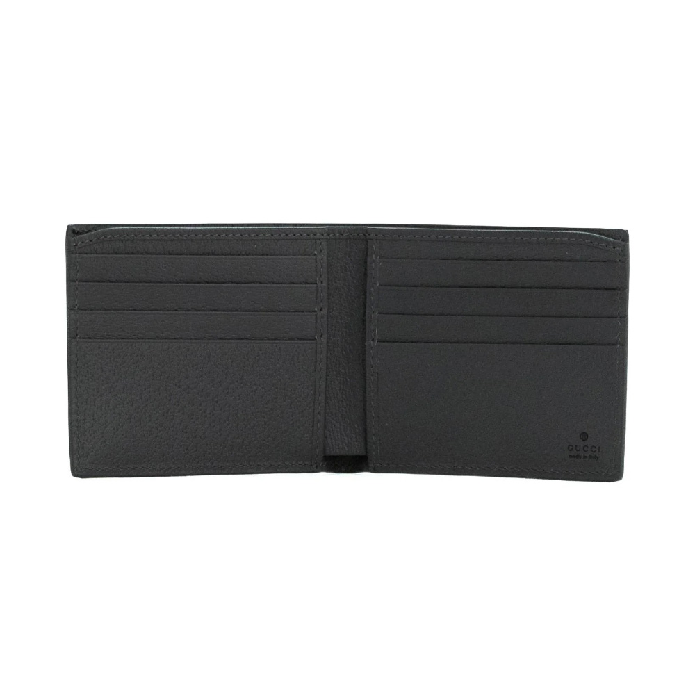 26SS 구찌 / 그레이 라이닝 GG 바이폴드 지갑 블랙 768243 FACQC 1048 STK - GUCCI