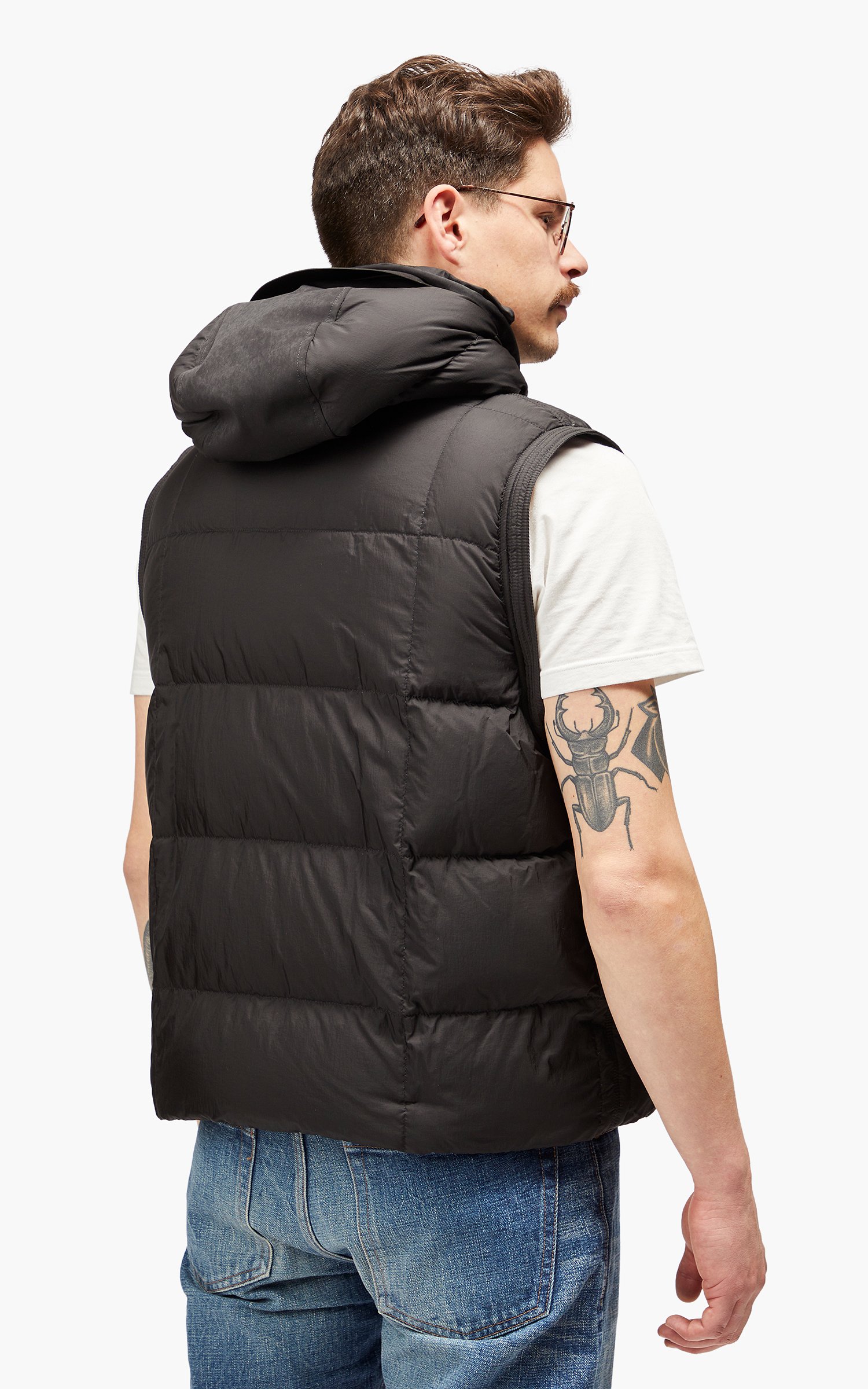  텐씨 / 남성 허리케인 디테쳐블 다운 재킷 블랙 23CTCUC03039 006048 999 STK - TEN C