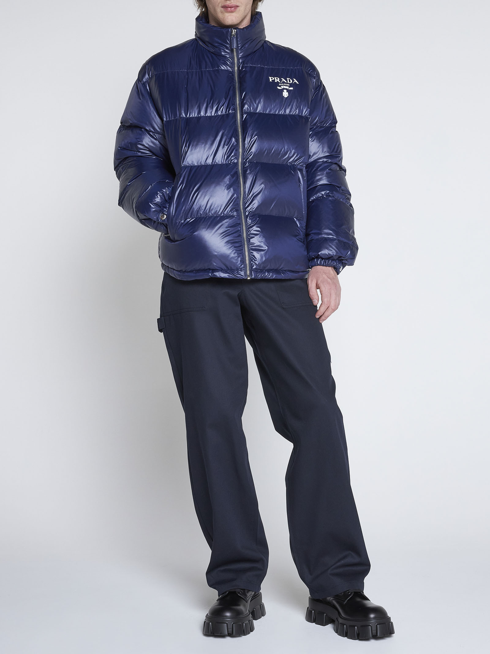 프라다 / 남성 리나일론 패딩 자켓 블루 SGC089 11A9 F0SVF STK - PRADA