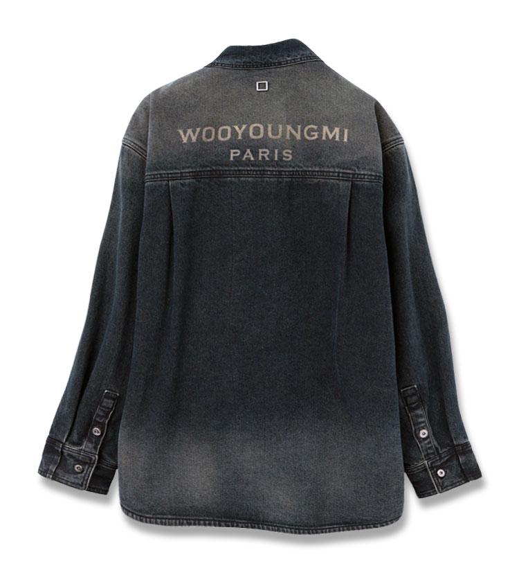 26FW 우영미 블루 백로고 데님 셔츠 MRK - WOOYOUNGMI