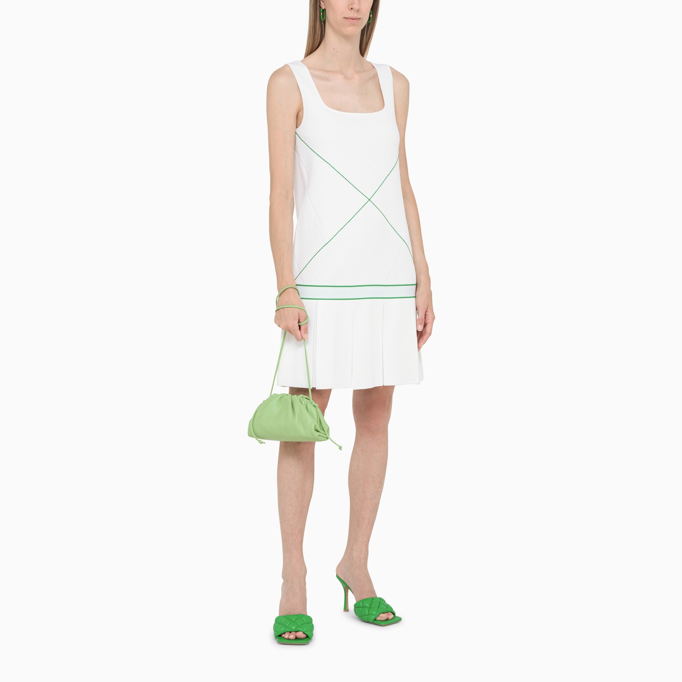 보테가베네타 / 미니 파우치백 피스타치오 585852 V1BW0 3840 STK - BOTTEGA VENETA