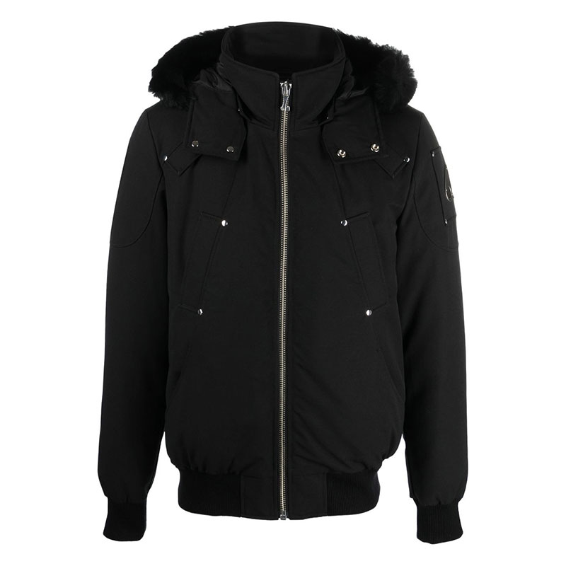 무스너클 / 남성 퍼 후드봄버 숏패딩 자켓 블랙 M32MB000S 305 STK