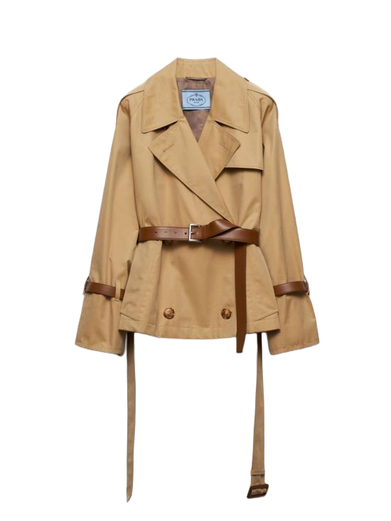 24FW 프라다 / 여성 더블 브레스티드 트렌치 트렌치 코트 P655RK14ZF F0151 Honey BPG