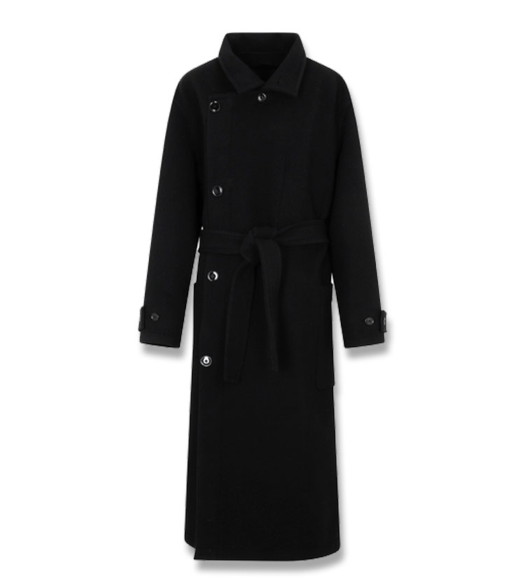 25FW 르메르 더블 울 랩 코트 블랙 CO1037 LF1116 999