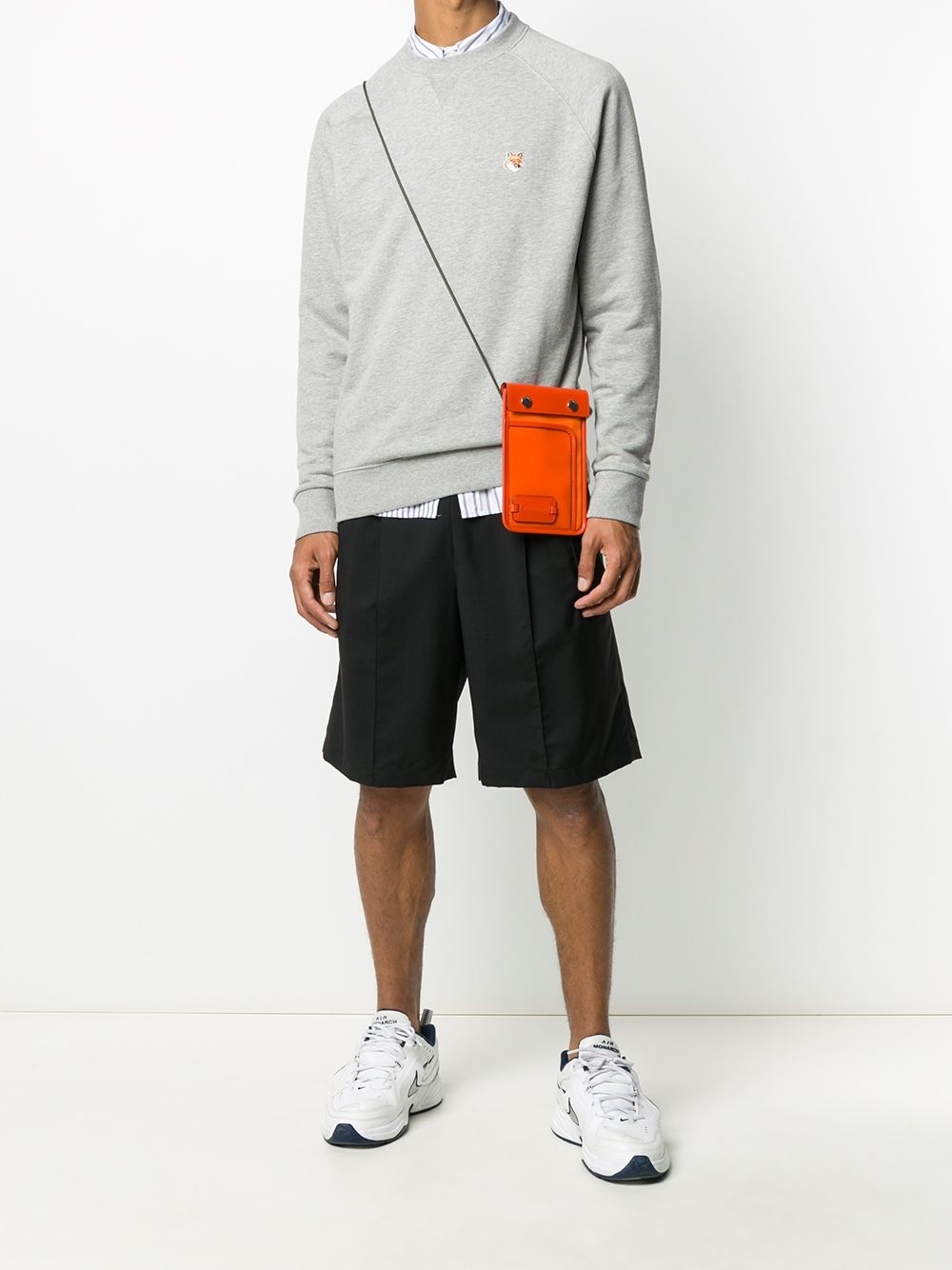 메종키츠네 / 남성 폭스헤드 패치 클래식 맨투맨 그레이 AM00303KM0001 H150 STK - MAISON KITSUNE