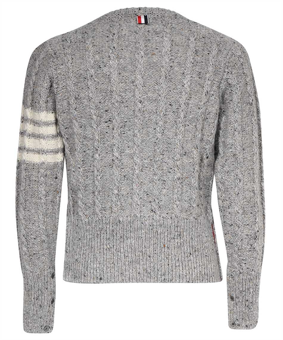톰브라운 / 남성 사선 트위스트 케이블 니트 그레이 MKA469B Y1506 055 STK - THOM BROWNE