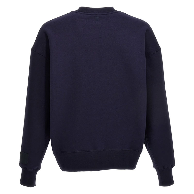 23FW 아미 / 남성 새틴 패치 로고 스웻셔츠 네이비 USW017 740 430 STK - AMI