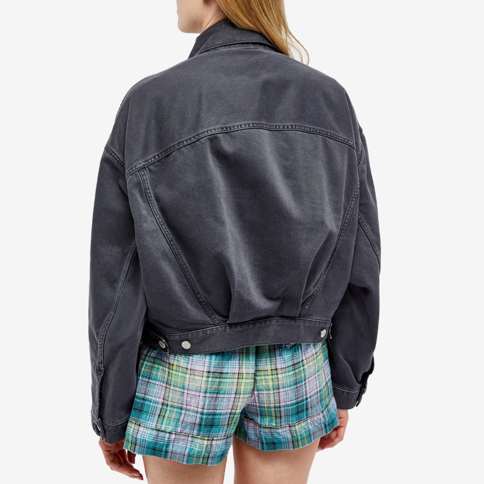 아크네스튜디오 / 여성 루즈핏 데님 자켓 트러커 자켓 그레이 A90424 AA3 STK - ACNE STUDIOS