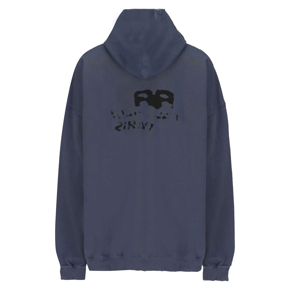 발렌시아가 / 남성 그래피티 로고 후디 네이비 620973 TNVQ1 4183 STK - BALENCIAGA