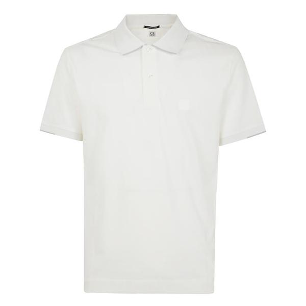 씨피 컴퍼니 / 남성 로고 디테일 스트레치 폴로 티셔츠 18CLPL001A005263W103 GAUZE WHITE BPG