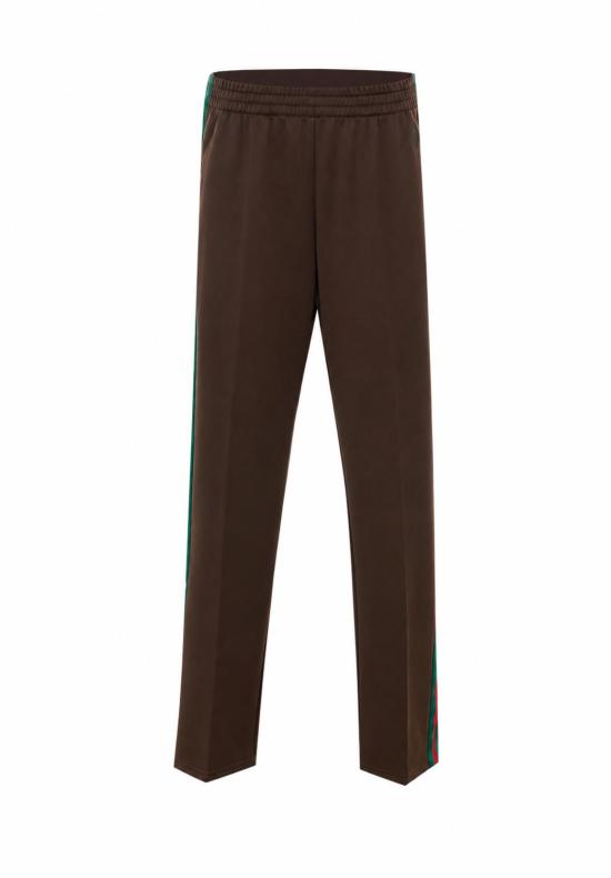 26FW 구찌 웹 코튼 저지 레저 팬츠 A00A78 XJH3Y2206 BROWN