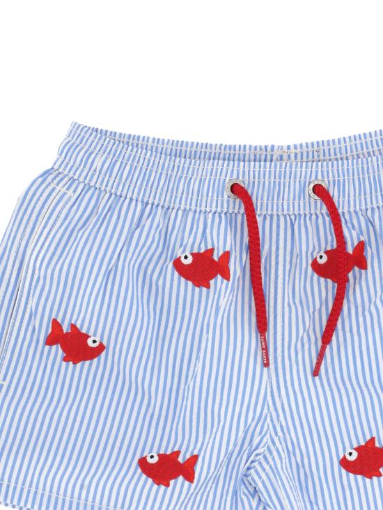 26SS [키즈] 세인트바쓰 수영복/비치웨어 JEANEMBROIDERY 00603L SEERSUCKER FISH STRIPES S 31 - MC2 SAINT BARTH