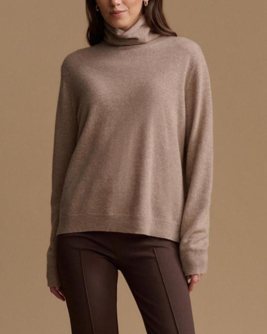  페베 클로딩 스웨터 Febe Clothing Flynn 캐시미어 터틀넥 언다이드 스톤