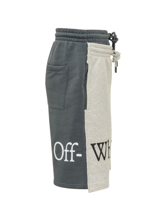 26FW 오프화이트 숏팬츠 44MCI01CF26F002 460 DARK SLATE - OFF WHITE