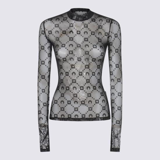 26FW 마린세르 긴팔 티셔츠 WTO388ACJER0005 BK99 BLACK