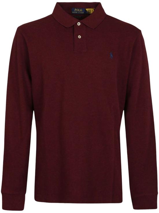 26FW 랄프 로렌 폴로 티셔츠 710680790 095 BORDEAUX