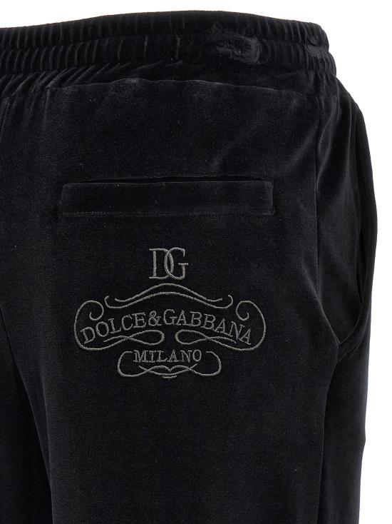  돌체앤가바나 스트레이트 팬츠 블랙 시칠리아 팬츠 블랙 - DOLCE & GABBANA