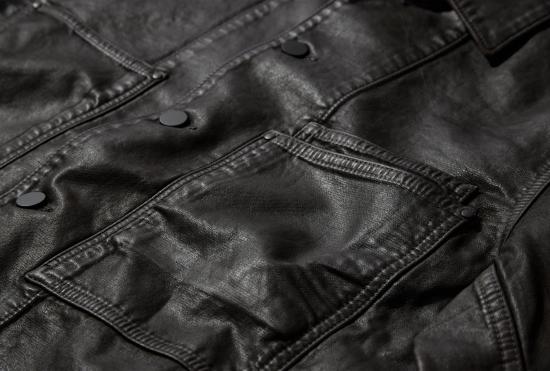 26FW 르메르 데님 자켓 작업복 오버셔츠 - 코팅 데님 SH1309 LD1083 다크 브라운 - LEMAIRE