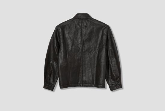 26FW 르메르 데님 자켓 작업복 오버셔츠 - 코팅 데님 SH1309 LD1083 다크 브라운 - LEMAIRE