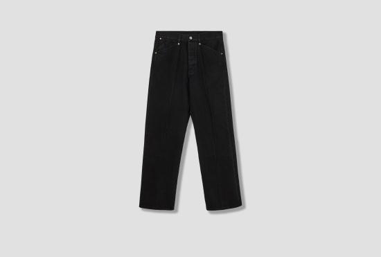 26FW 르메르 데님 팬츠 스트레이트 레그 5포켓 - 블랙 셀비지 데님 PA1352 LD1075 블랙